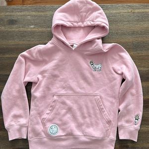 Youth goat pink hoodie